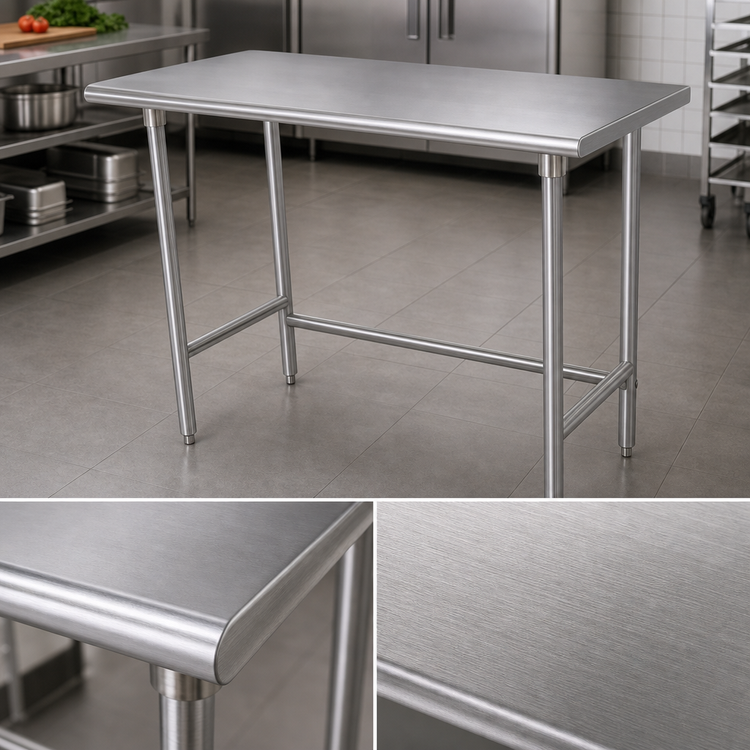 Product image #3 for Advance Tabco Special Value Series 48" x 36" 304 Stainless Steel Flat Top Work Table