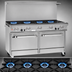 Thumbnail image #3 for Southbend Ultimate 60-Inch Commercial Gas Restaurant Range with 4 Open Burners, 36-Inch Thermostatic Griddle, and 2 Cabinet Bases