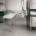 Thumbnail image #3 for Advance Tabco Island Soil L-Shaped Dishtable with Pre-Rinse Sink, Left-Hand, 59-Inch, 16-Gauge 304 Stainless Steel