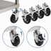 Thumbnail image #3 for Krowne Royal Series 5 Inch Swivel Threaded Stem Caster with Brake, 3/4 Inch-10 x 1 Inch Stem, Set of 4