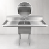 Thumbnail image #3 for Advance Tabco Special Value Series 1-Compartment Fabricated Sink with Left and Right Drainboards, 66-Inch, 304 Stainless Steel