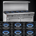 Thumbnail image #3 for Southbend Ultimate 60-Inch Gas Restaurant Range with 6 Burners, 24-Inch Charbroiler, Standard Oven, and Convection Oven