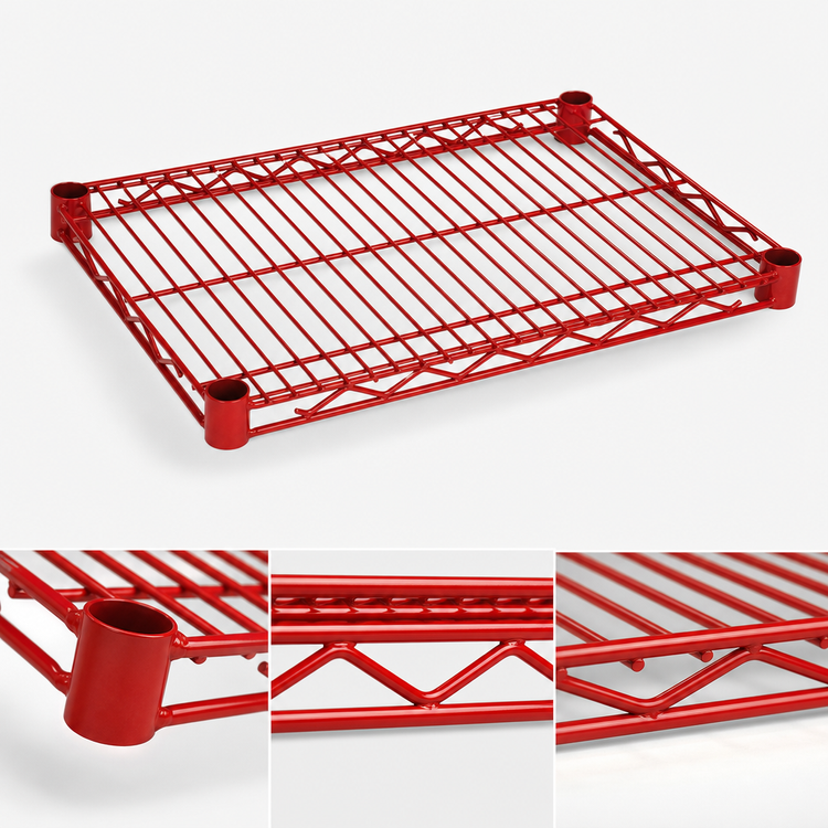 Product image #3 for Eagle Group Stand-Outs Decorative Wire Shelf, 54 x 24 Inches, Red Epoxy Finish
