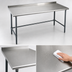 Thumbnail image #3 for Eagle Group BlendPort® Deluxe Series 60 Inch x 24 Inch Stainless Steel Work Table with Rear Upturn and Galvanized Tubular Base