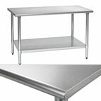 Thumbnail image #3 for Eagle Group BlendPort® BPT-3048EB 48 x 30 Inch Stainless Steel Work Table, 16 Gauge 300 Series Top, Galvanized Open Undershelf, No Backsplash