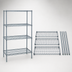 Thumbnail image #3 for Quantum 48 x 30 x 54 Inch 4-Shelf Wire Shelving Starter Kit, Gray Epoxy Antimicrobial Finish