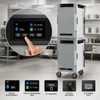 Thumbnail image #4 for Metro HotBlox™ HBCN16-DSPC-M Narrow Mobile Dual-Cavity Pass-Thru Insulated Holding Cabinet, 16-Pan, Digital Touchscreen