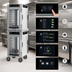 Thumbnail image #4 for Metro HotBlox Narrow Dual-Cavity Pass-Thru Mobile Insulated Holding Cabinet, 16-Pan, Digital, Clear Doors