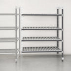 Thumbnail image #3 for Cambro Camshelving® Elements EXA244872V5480 Stationary Add-On Polymer Shelving Unit, 5-Tier, Vented, 24 x 48 x 72 Inches, Gray