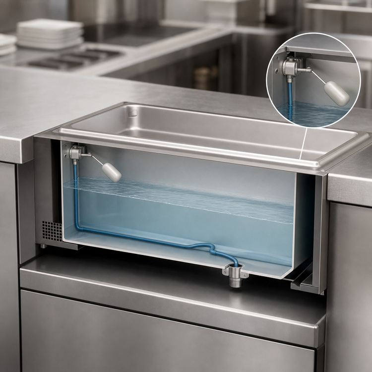 Product image #3 for Built-In Insulated Hot Well with Auto-Fill, Drain, and Remote Thermostat, Full-Size Pan