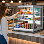 Thumbnail image #3 for Federal Industries Italian Glass Series ITDSS4834F 48-Inch Countertop Open-Front Self-Service Pastry Display Case with 3 Shelves, LED Lighting