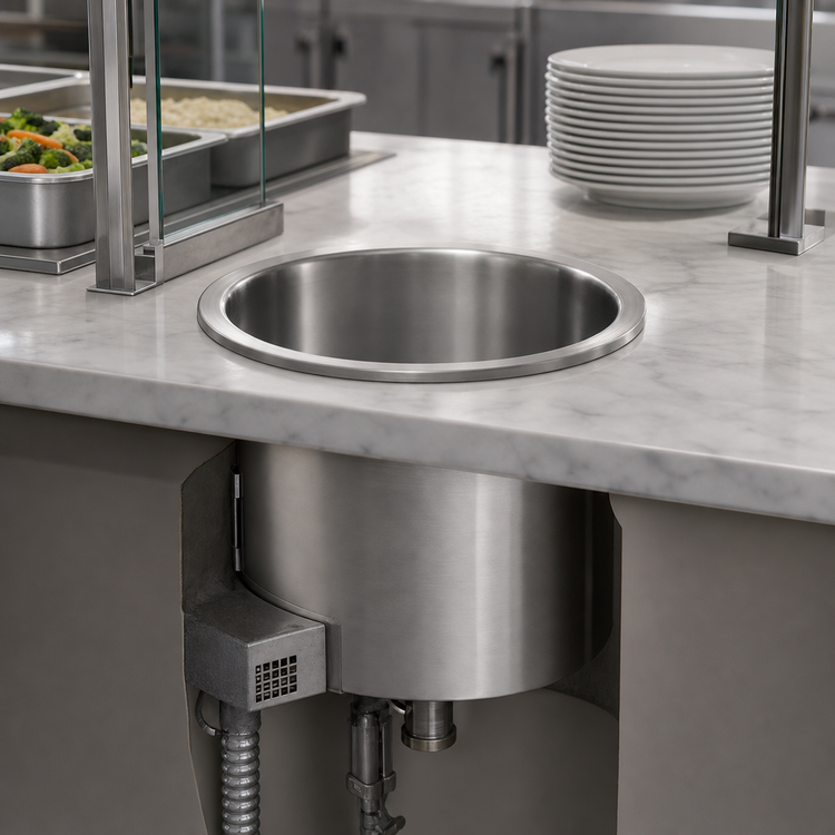 Product image #3 for Hatco HWBI-7QTD Drop-In Round Insulated Heated Well with Drain, 7 Quart