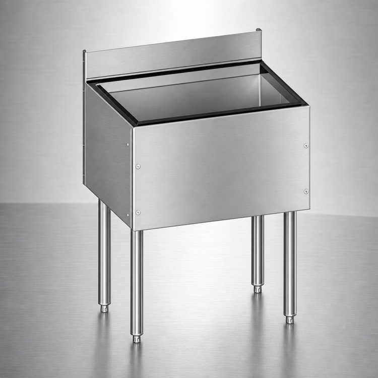 Product image #3 for CHOICE by Glastender 42-Inch Underbar Ice Bin, 117 lb. Capacity, 19-Inch Deep