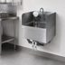 Thumbnail image #3 for Wall-Mount Stainless Steel Hand Wash Sink with Knee Pedal Valves, Faucet, Soap Dispenser and Side Splashes