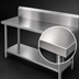 Thumbnail image #3 for Advance Tabco 72 x 36 Inch 14-Gauge 304 Stainless Steel Work Table with 10-Inch Backsplash and Undershelf
