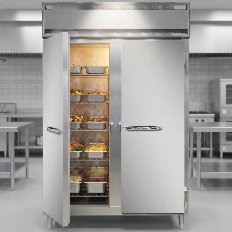 Product image #2 for Continental Refrigerator DL2W Designer Line 2-Section Reach-In Heated Holding Cabinet, 50 cu. ft.