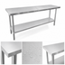 Thumbnail image #3 for Sapphire 72-Inch x 30-Inch 18/430 Stainless Steel Flat Top Work Table with Undershelf