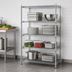 Thumbnail image #3 for Metro Super Erecta 24 in. x 24 in. x 63 in. Starter Wire Shelving Unit, 4 Shelves, Super Erecta Brite Zinc Finish