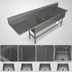Thumbnail image #3 for John Boos Pro-Bowl 4-Compartment Stainless Steel Sink with 36-Inch Left Drainboard, 14-Gauge