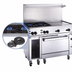 Thumbnail image #3 for Vulcan Endurance 48-Inch Gas Restaurant Range with 2 Burners, 36-Inch Griddle and Convection Oven