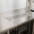 Thumbnail image #3 for John Boos UBDP-1248 48-Inch Stainless Steel Drop-In Beverage Drip Pan with Removable Perforated Insert and 1/4-Inch MPT Drain