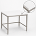 Thumbnail image #3 for Eagle Group 30-Inch Square White Poly Top Chopping Table with Stainless Steel Tubular Base