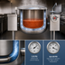 Thumbnail image #3 for Crown DLT-40TC 40 Gallon Direct Steam 2/3 Jacketed Tilting Kettle with Twin Console Base