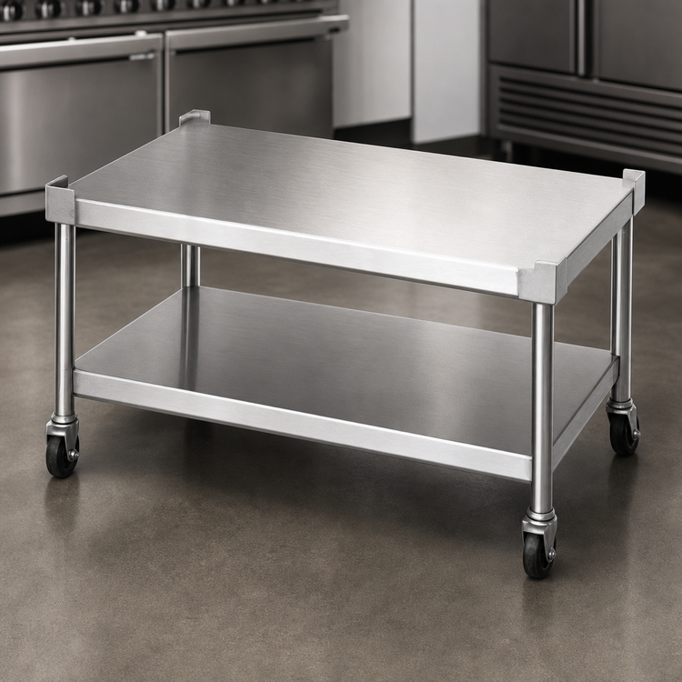 Product image #3 for 12-Inch Stainless Steel Equipment Stand with Open Base and Undershelf
