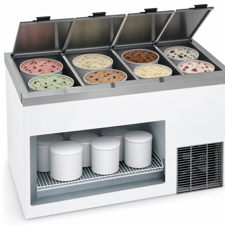 Product image #3 for Master-Bilt DC-6D Conventional Ice Cream Dipping Cabinet, Chest Style, 8-Tub Display / 5-Tub Storage