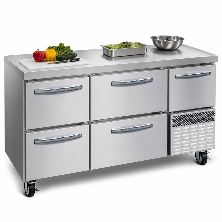 Product image #3 for Continental Refrigerator FA60SN-D 60" Shallow Depth Worktop Freezer