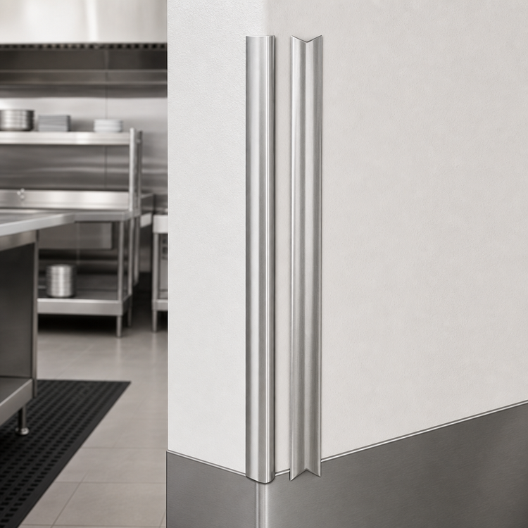 Product image #3 for 72-Inch Stainless Steel Inside Corner Guard with Adhesive Tape Backing