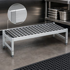 Thumbnail image #3 for Fermod Fermostock 1R59B12 59"W x 18"D x 12"H Aluminum Dunnage Rack, 600 lb. Capacity, Adjustable Feet