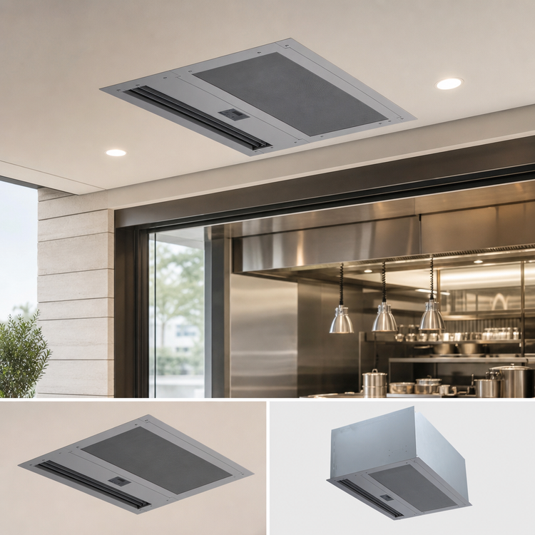 Product image #3 for Berner Architectural Recessed 16 Ambient Air Curtain, 42-Inch, 1 HP, 3-Phase