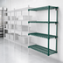 Thumbnail image #3 for Eagle Group Valu-Gard QuadTruss 4-Tier Add-On Wire Shelving Unit, 24W x 18D x 63H, Green Epoxy