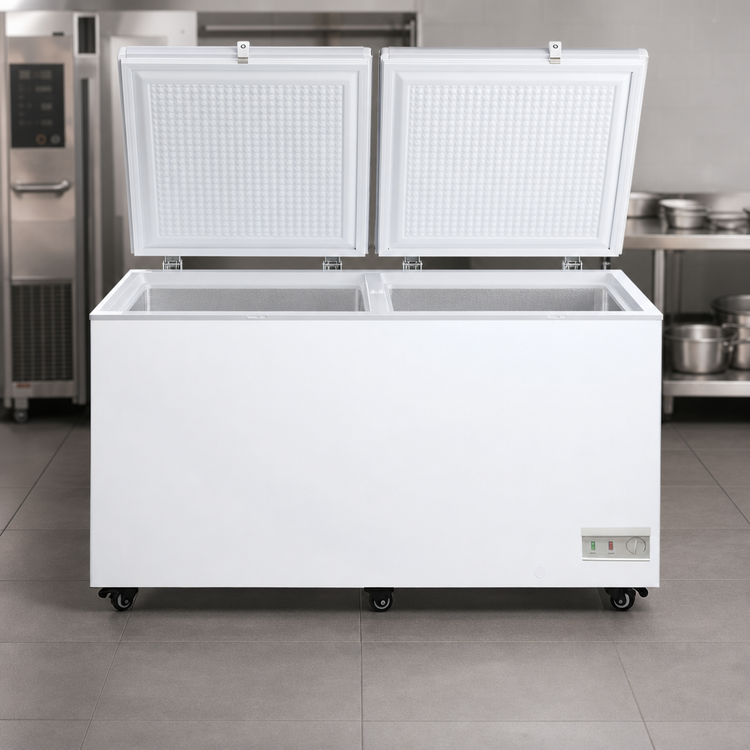 Product image #3 for Excellence Commercial Products BD-35 35.0 Cu. Ft. Jumbo Storage Chest Freezer with 2 Solid Hinged Locking Lids