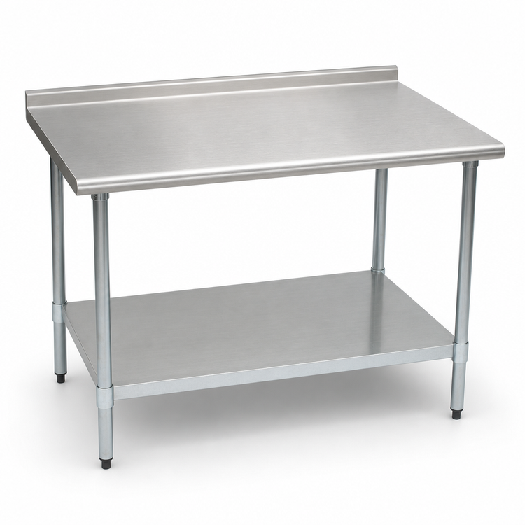 Product image #3 for Eagle Group BlendPort Deluxe Series Stainless Steel Work Table with Rear Upturn and Adjustable Undershelf, 48 x 24 Inches
