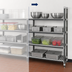 Thumbnail image #3 for Cambro Camshelving Elements XTRA 4-Tier Stationary Add-On Louvered Polymer Shelving Unit, 24-Inch Deep x 54-Inch Long x 72-Inch High