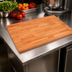 Thumbnail image #3 for Boos Block American Cherry Full-Length Rail Edge Grain Kitchen Countertop, 84 x 27 x 1-1/2 Inch, Varnique Finish