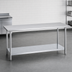 Thumbnail image #3 for Duke 120-Inch x 24-Inch Stainless Steel Commercial Work Table with Galvanized Undershelf