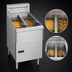 Thumbnail image #3 for Pitco Solstice SE14T Electric Floor Model Commercial Deep Fryer with Split Frypot, Dual 20-25 lb Tanks, 17 kW