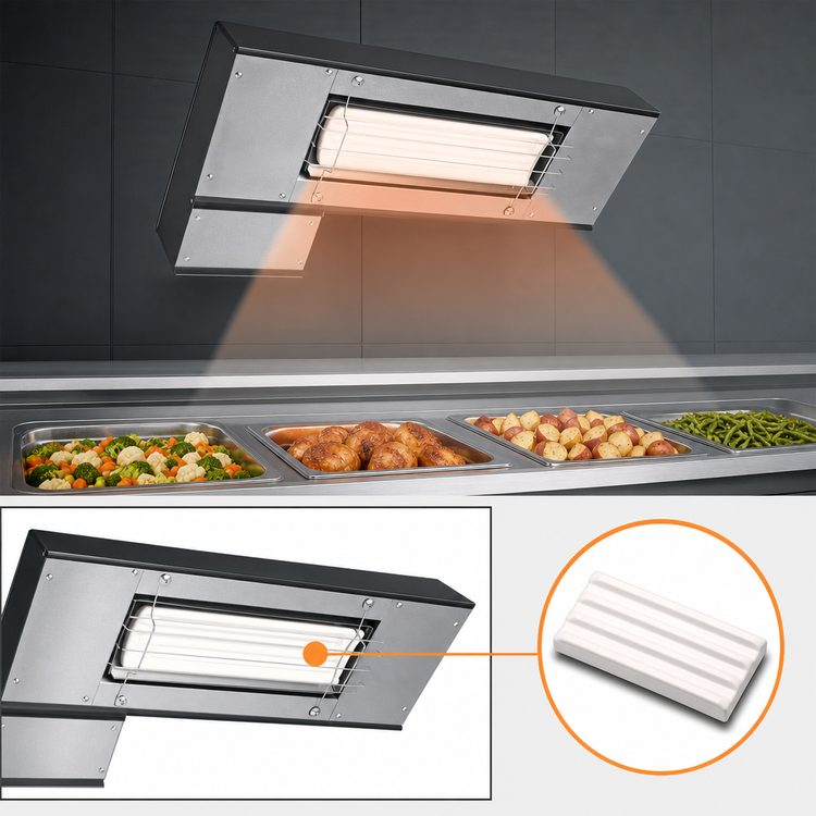 Product image #3 for Hatco Ultra-Glo 54-Inch Standard Wattage Unlighted Ceramic Infrared Strip Heater