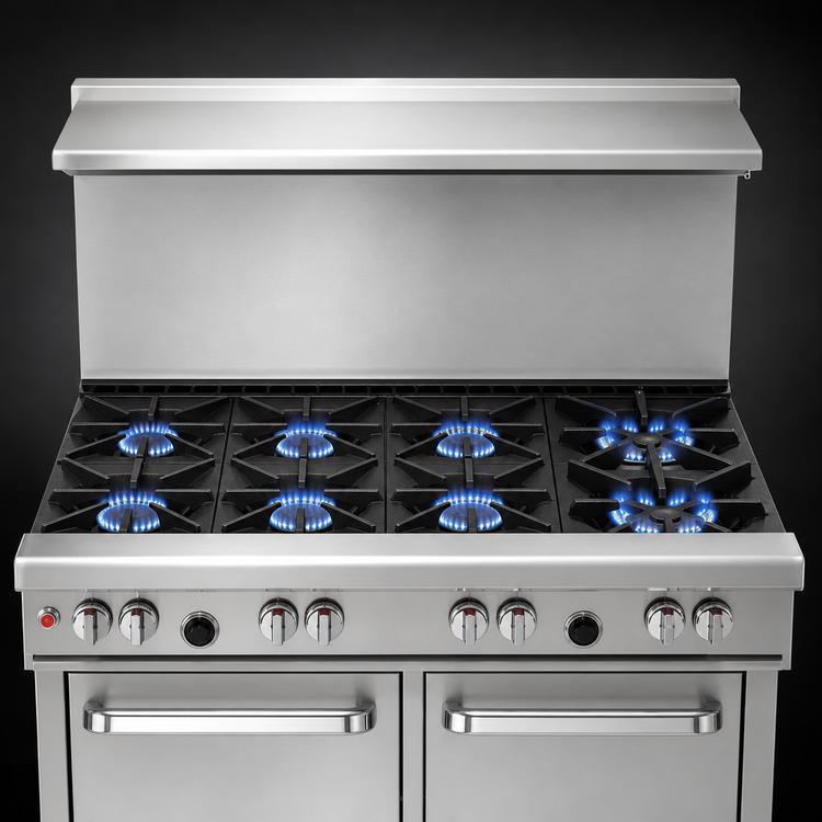 Product image #3 for Southbend Ultimate 48-Inch Gas Restaurant Range with 7 Open Burners, Standard Oven, and Cabinet Base