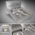 Thumbnail image #3 for BK Resources ADA Wall-Mount Hand Sink with 14 x 16 x 5 Inch Bowl and Deck Mount Faucet Holes