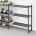 Thumbnail image #3 for Cambro Camshelving Basics Plus 4-Tier Vented Add-On Polymer Shelving Unit, 21 x 30 x 64 Inches, Brushed Graphite