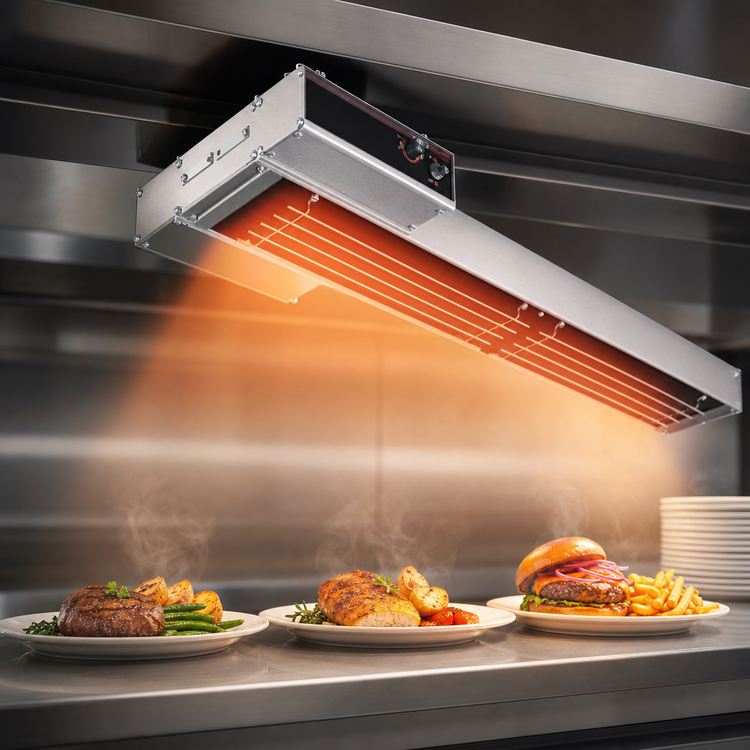 Product image #3 for Hatco Glo-Ray Dual Infra-Black 24-Inch Unlighted Strip Heater with 6-Inch Spacer