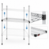 Thumbnail image #3 for EAGLEbrite Quad-Adjust 60 Inch x 24 Inch Commercial Wire Shelf, Zinc Finish, 600 lb Capacity