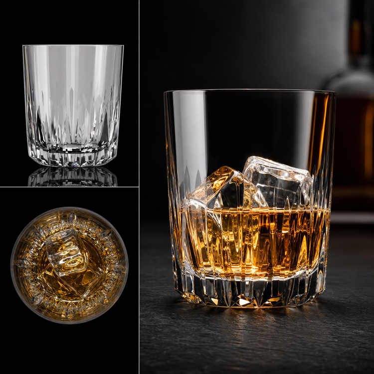 Product image #3 for Lucaris Pavilion Dazzle Double Rocks Glass, 11-7/8 oz