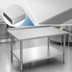 Thumbnail image #3 for Stallion 60 Inch x 24 Inch 16-Gauge Stainless Steel Work Table with 1-1/2 Inch Rear Riser and Adjustable Undershelf