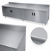 Thumbnail image #3 for Advance Tabco Special Value Series Economy Enclosed Work Table, 84 x 24 Inches, Cabinet Base, 16-Gauge 304 Stainless Steel Top, 5-Inch Backsplash