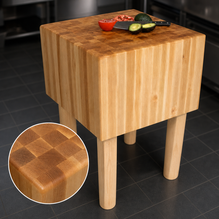 Product image #3 for John Boos Boos Block AA10 Traditional End Grain Maple Butcher Block Work Table